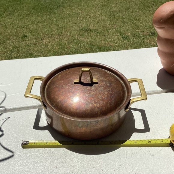 Vintage Paul Revere Copper & Brass Lidded casserole type pot - Rare - Collectibl - Picture 13 of 16